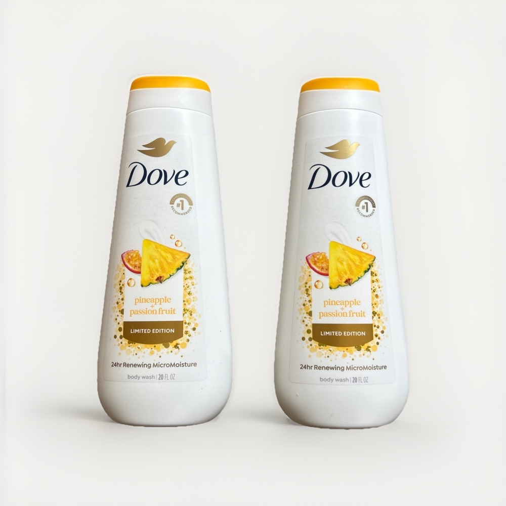 Dove Pineapple Passion Fruit LIMITED EDITION Hydrating Body Wash 20 fl oz 2 Pack